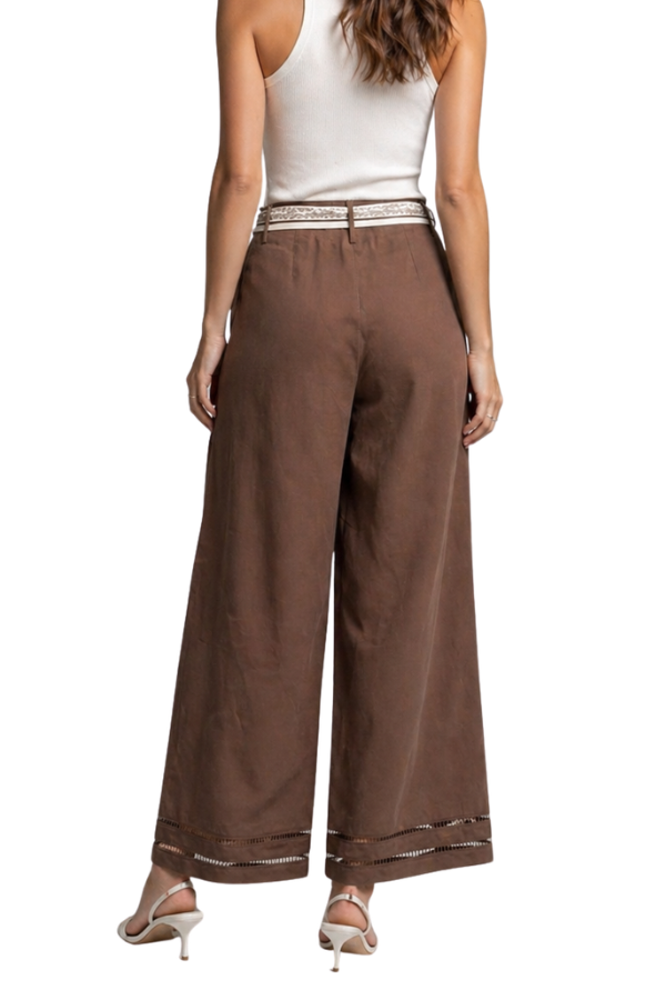 The Marcia High Rise Pants With Scarf Belt - pookie and sebastian