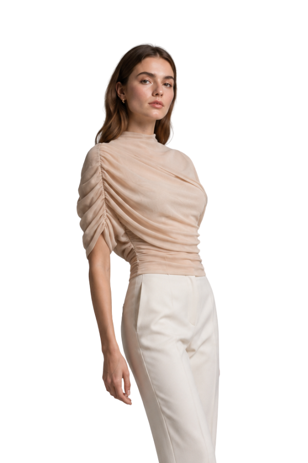 The Athena Mesh Cowl Top - pookie and sebastian