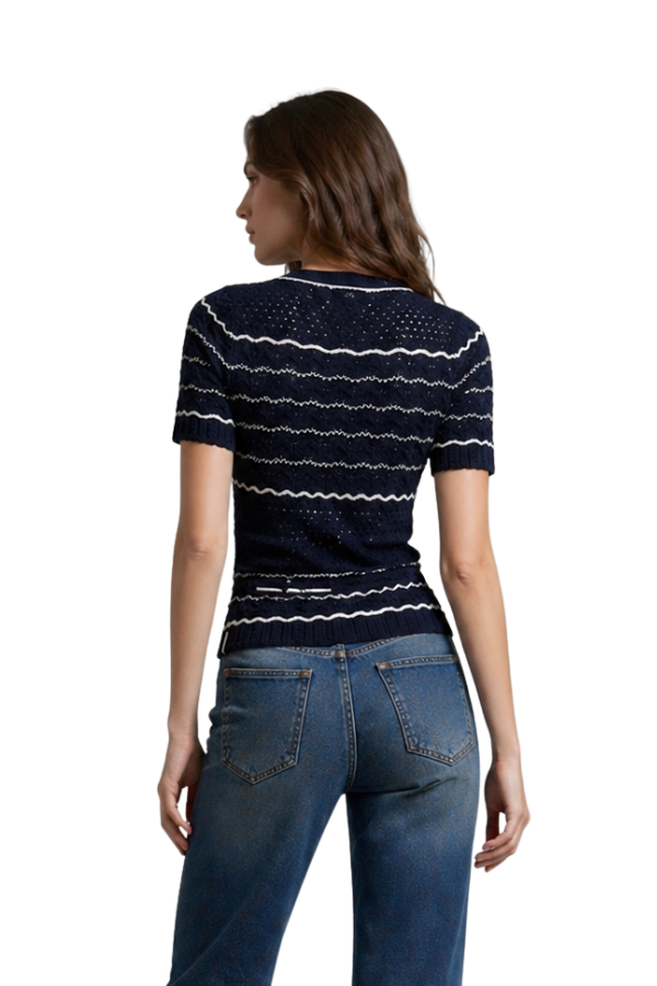 The Noa Striped Knitted Cardigan