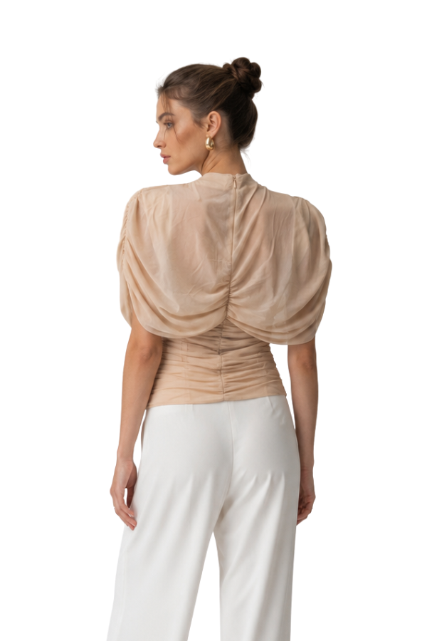 The Athena Mesh Cowl Top - pookie and sebastian