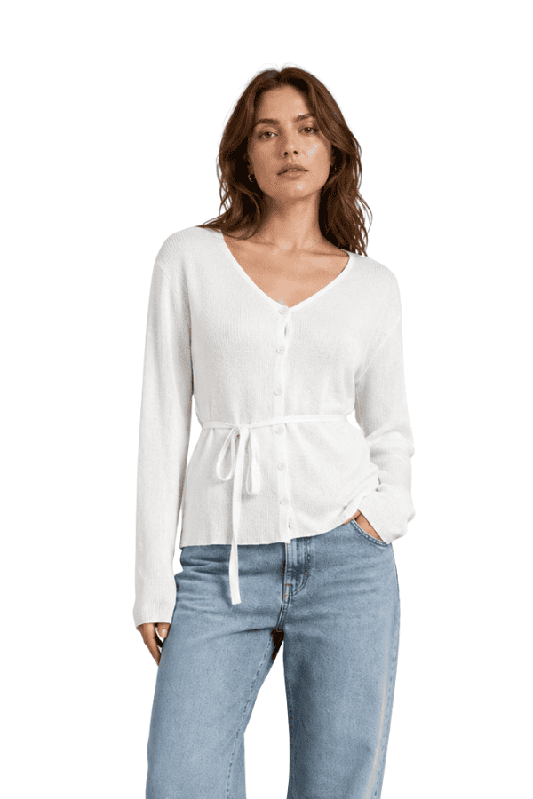 The Hannah Lightweight Cardigan With Tie Waist - pookie and sebastian