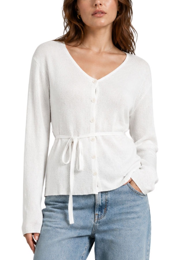 The Hannah Lightweight Cardigan With Tie Waist - pookie and sebastian