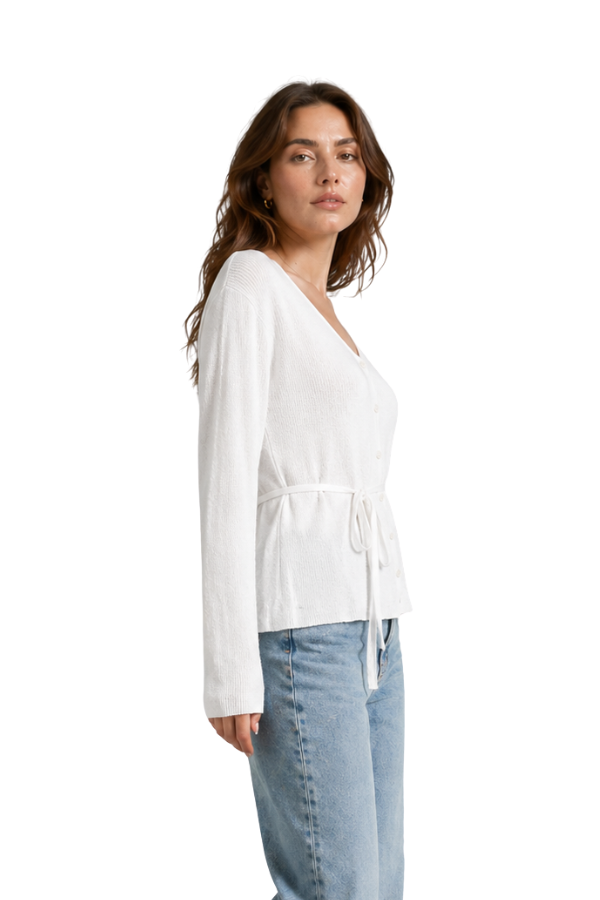 The Hannah Lightweight Cardigan With Tie Waist - pookie and sebastian