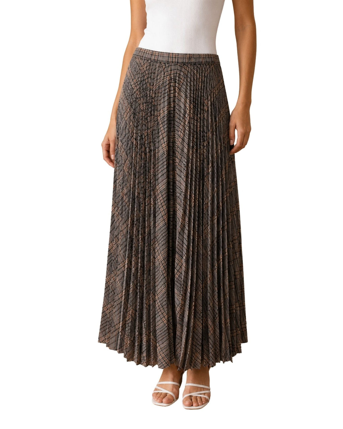 The Melania Plaid Midi Skirt - pookie and sebastian