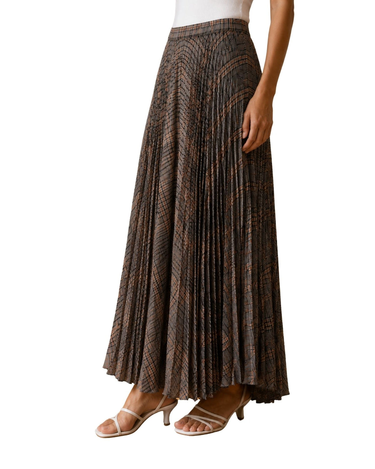The Melania Plaid Midi Skirt - pookie and sebastian