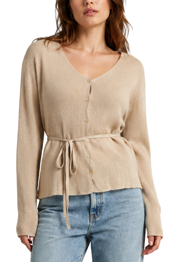 The Hannah Lightweight Cardigan With Tie Waist - pookie and sebastian