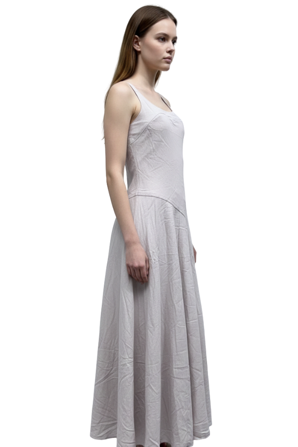 The Allison Square Neck Linen Dress