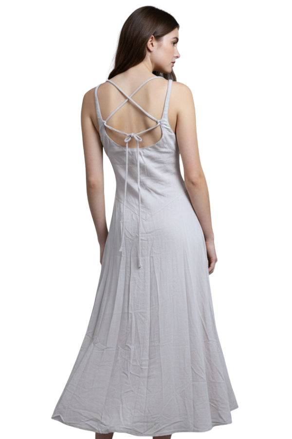 The Allison Square Neck Linen Dress