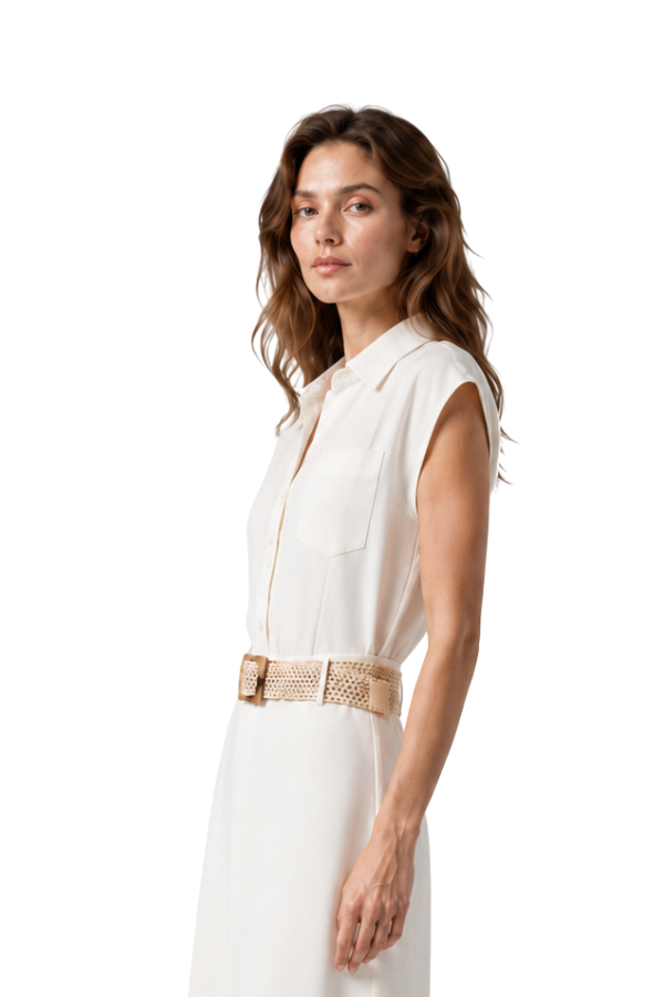 The Clarissa Cap Sleeve Button Down Blouse