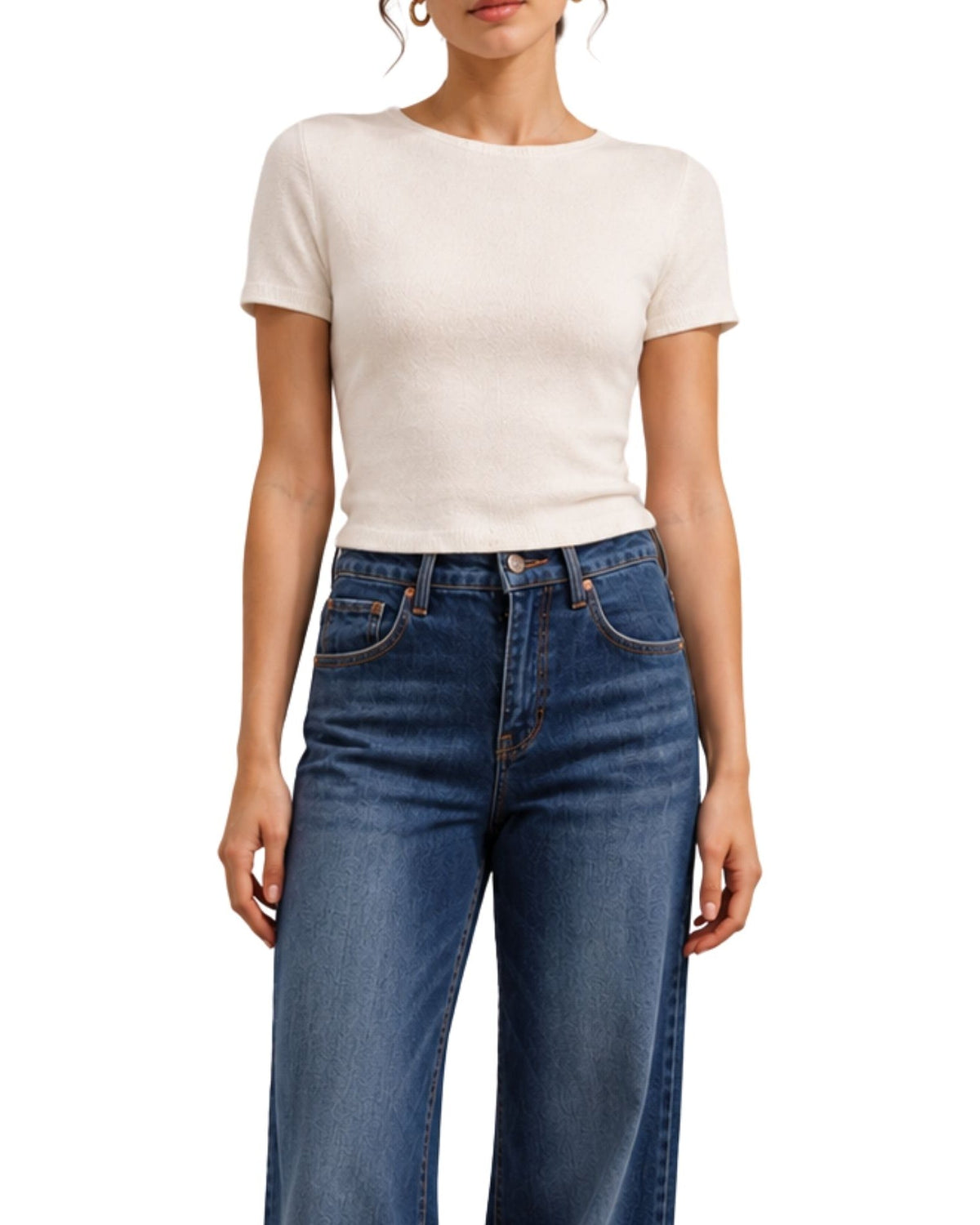 The Ivey Rolled Edge Ultra Soft Crop Sweater - pookie and sebastian