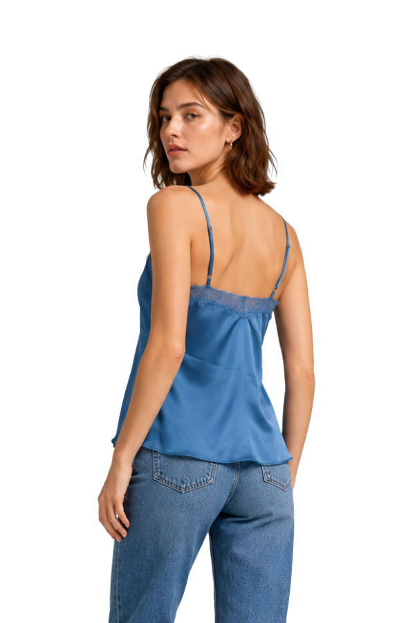 The Aubrey Satin Lace-Trim Camisole - pookie and sebastian