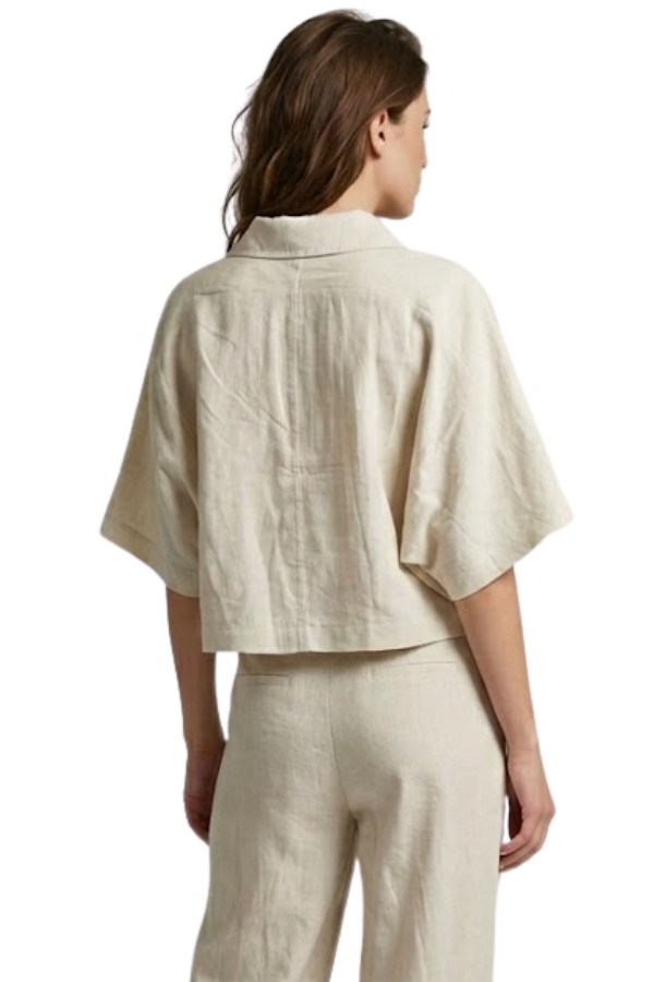 The Alba Relaxed Popover Collar Top