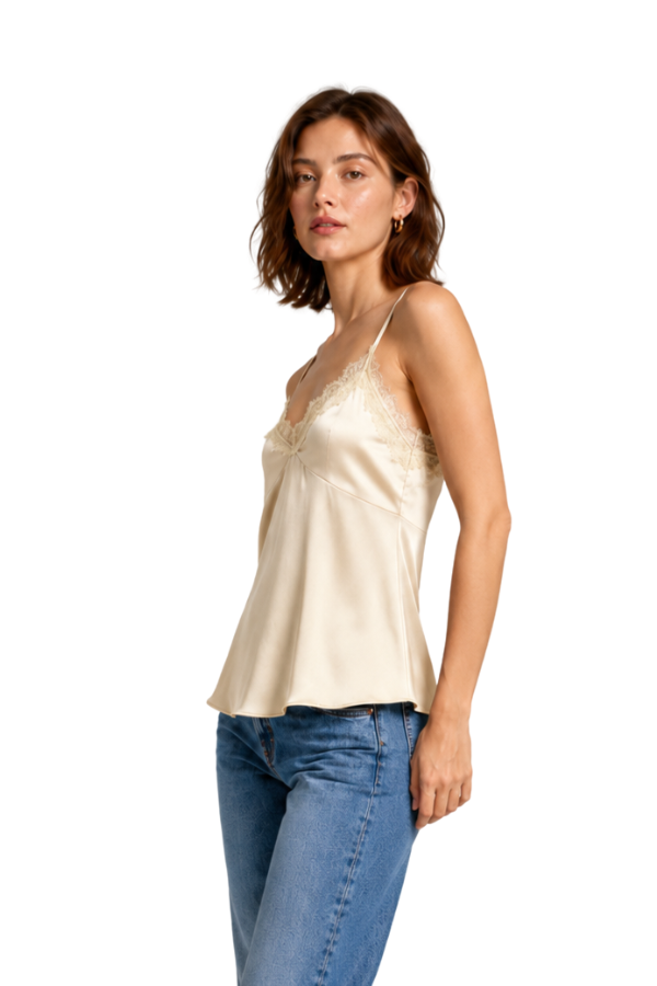 The Aubrey Satin Lace-Trim Camisole - pookie and sebastian
