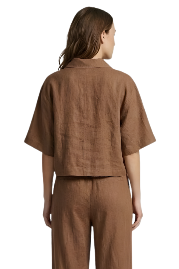 The Alba Relaxed Popover Collar Top