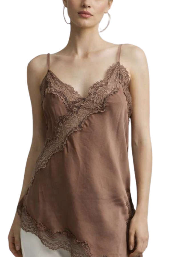 The Lara Asymmetric Lace Top - pookie and sebastian