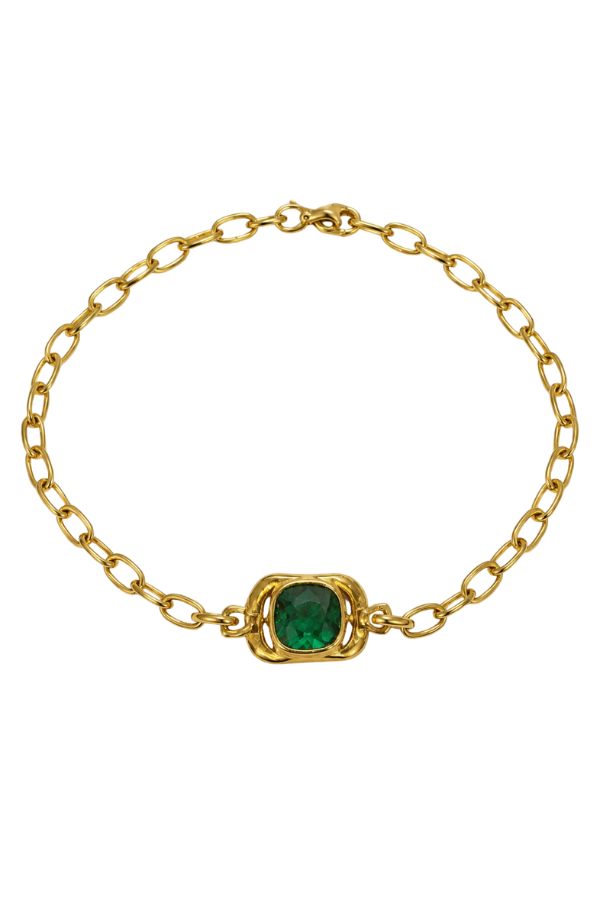 The Ophelia Gold Chain with Stone Necklace