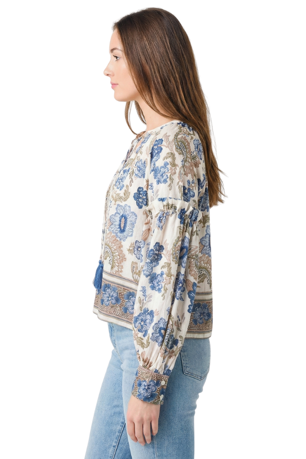 The Sofia Blue Garden Top