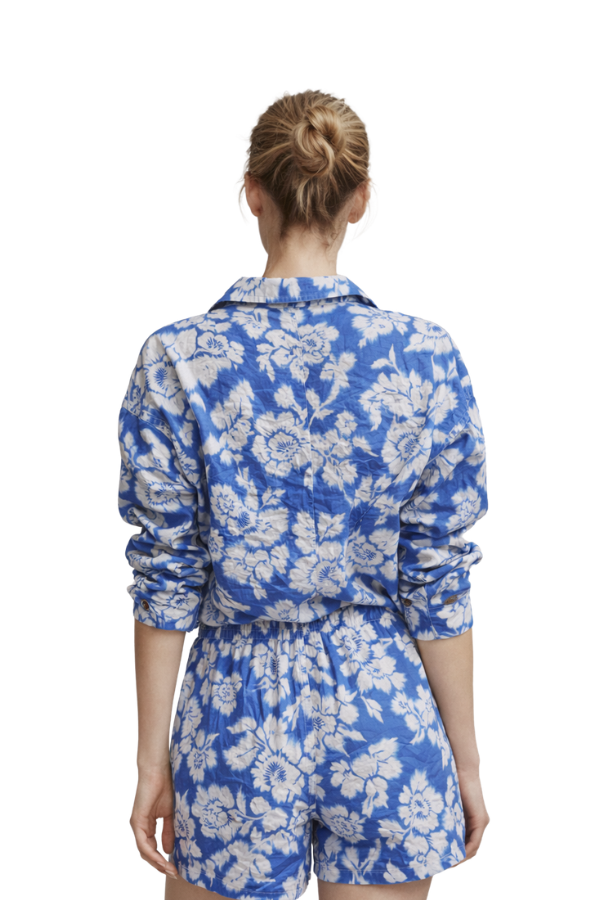 Coastal Blue Florals Top