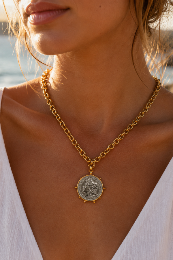The Alissa Two Toned Coin Necklace