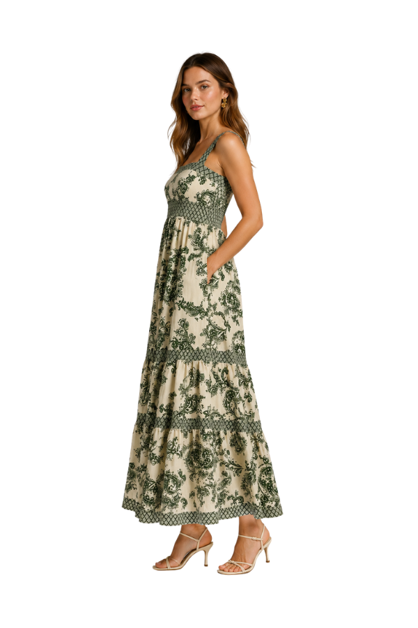 The Anna Tiered Linen Maxi Dress - pookie and sebastian