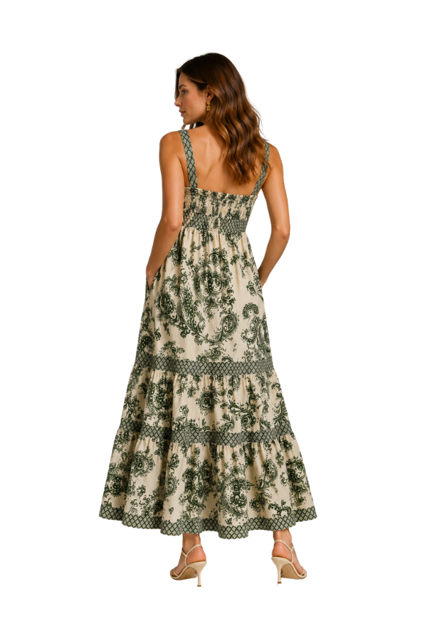 The Anna Tiered Linen Maxi Dress - pookie and sebastian