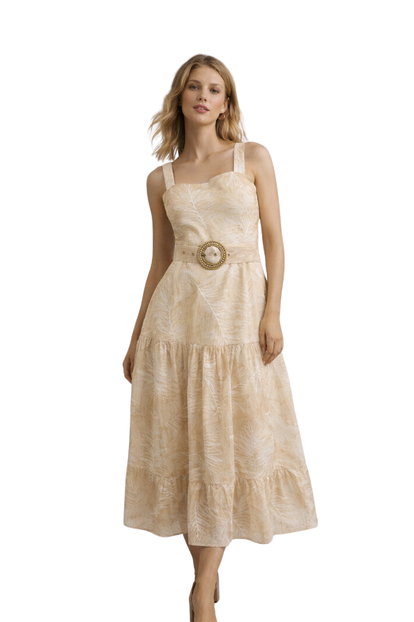 The Amalfi Embroidery Dress With A Belt - pookie and sebastian