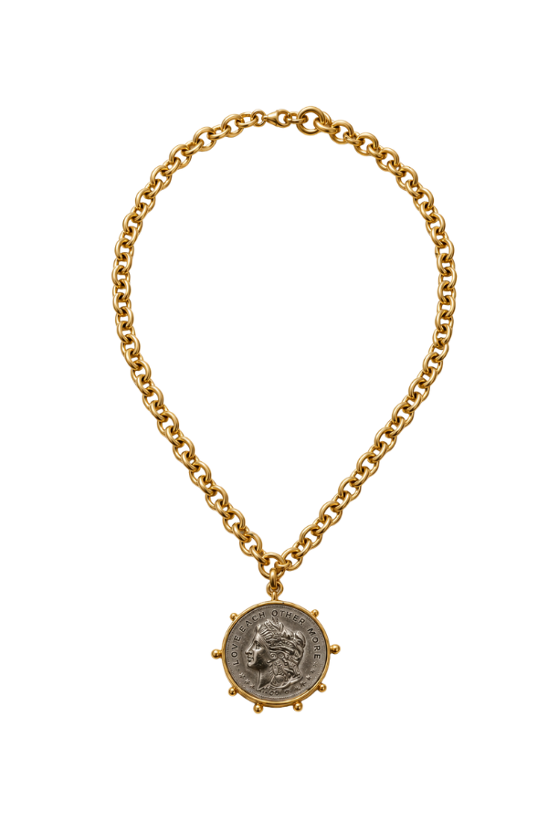 The Alissa Two Toned Coin Necklace - pookie and sebastian