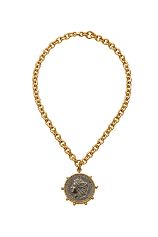 The Alissa Two Toned Coin Necklace - pookie and sebastian
