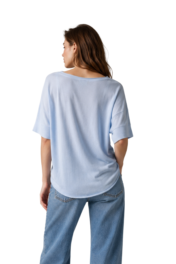 The Italian V-Neck Sweater Tee - pookie and sebastian