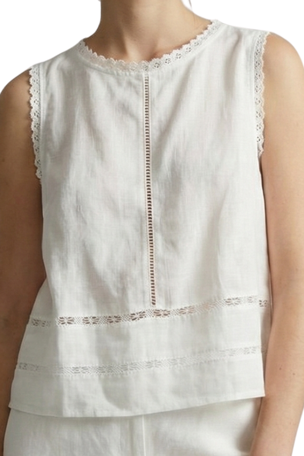The Elise Delicate Linen Top