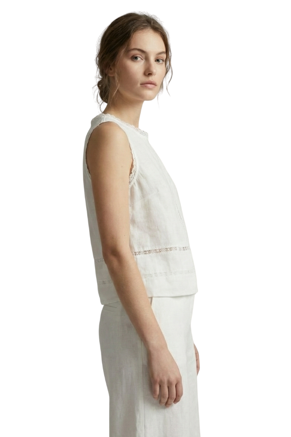 The Elise Delicate Linen Top