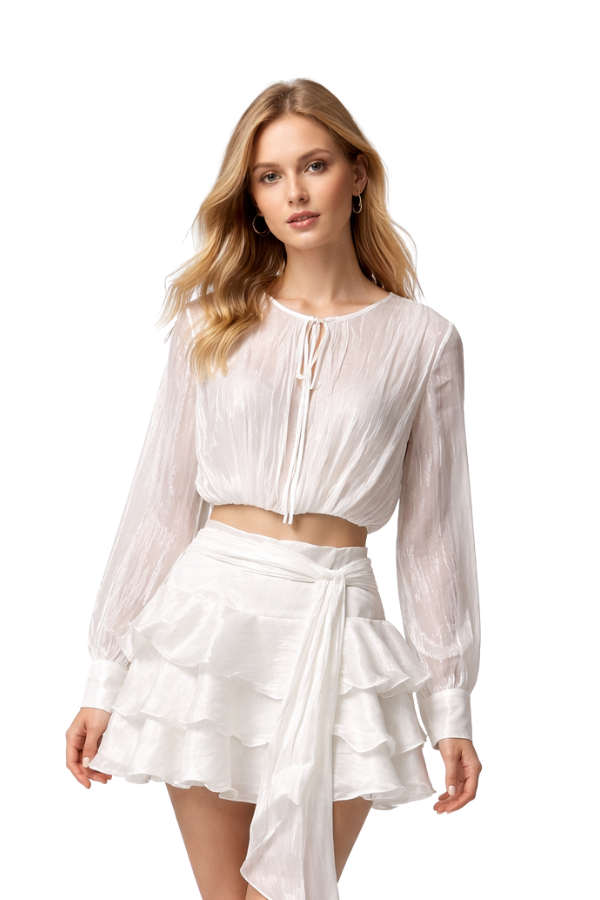 The Brook Silk Ruffle Top - pookie and sebastian