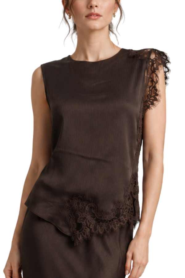 The Diana Mixed Lace Blouse