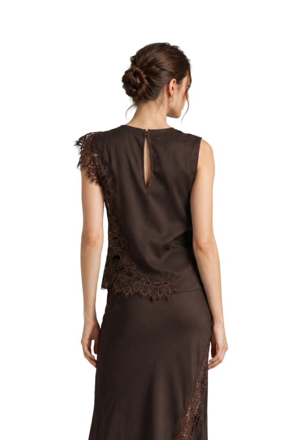 The Diana Mixed Lace Blouse