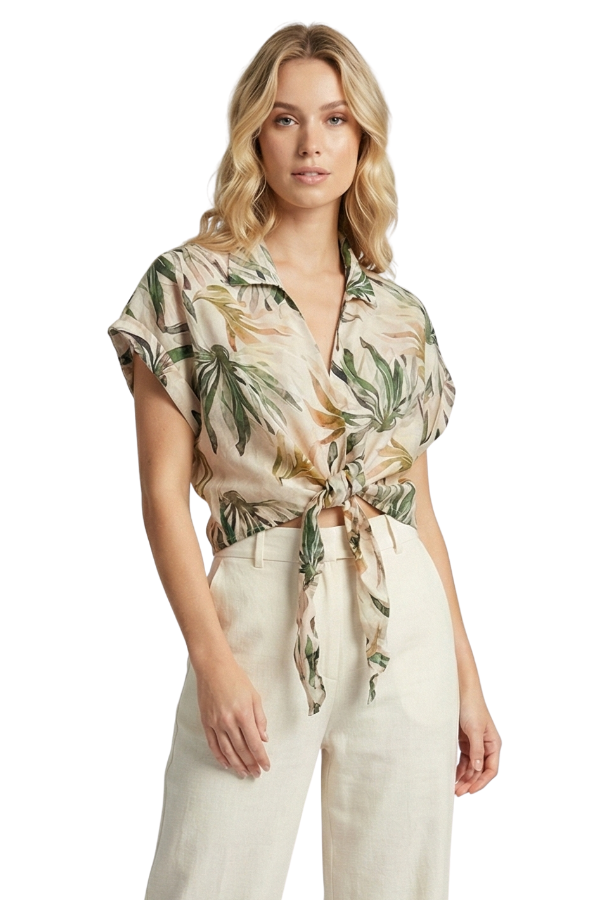 The Isabella Coastal Front Tie Top - pookie and sebastian