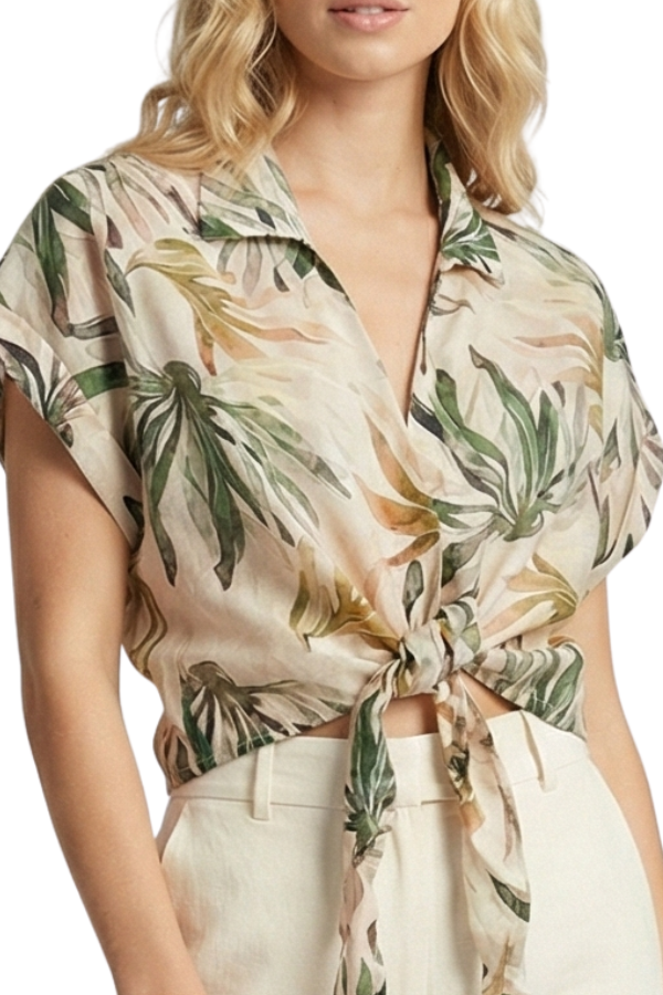 The Isabella Coastal Front Tie Top - pookie and sebastian