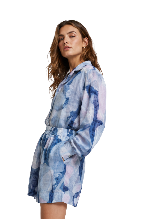 The Camille Abstract Print Blouse