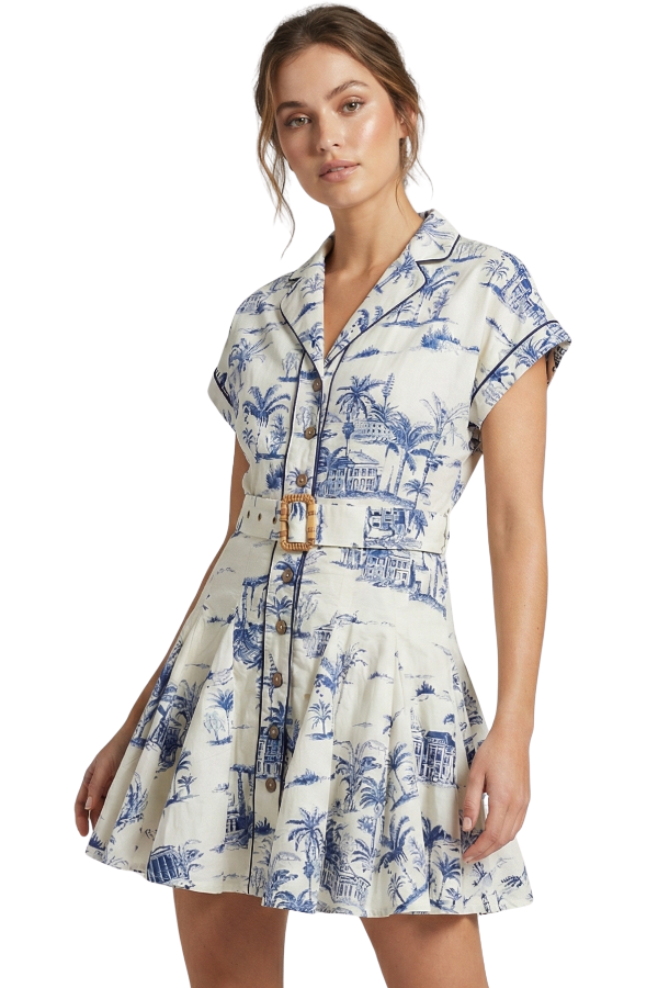 The Margot Palm Tree Bamboo Buckle Dress