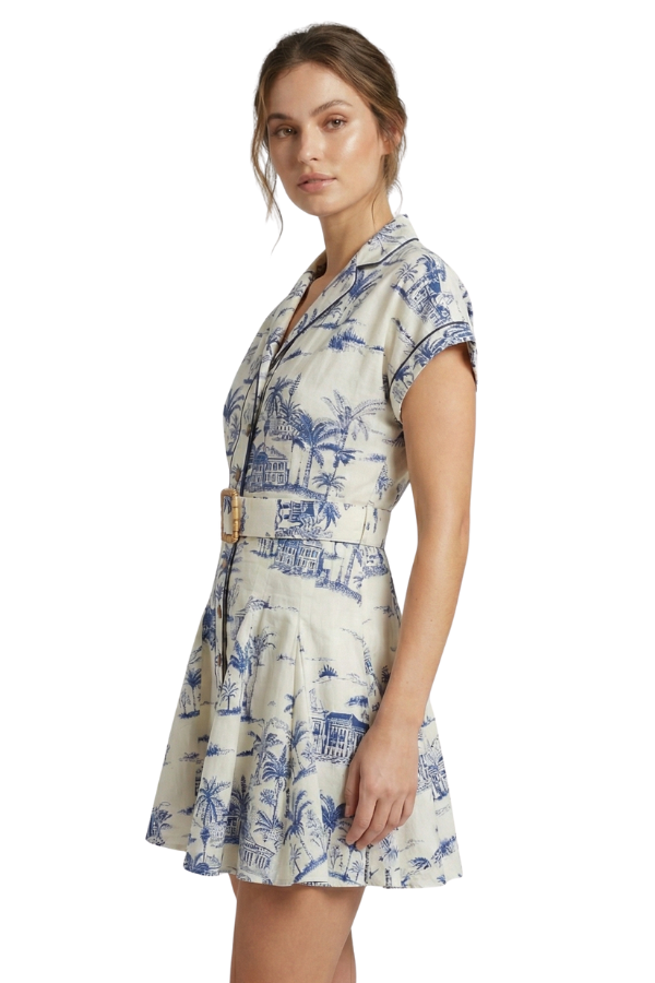 The Margot Palm Tree Bamboo Buckle Dress