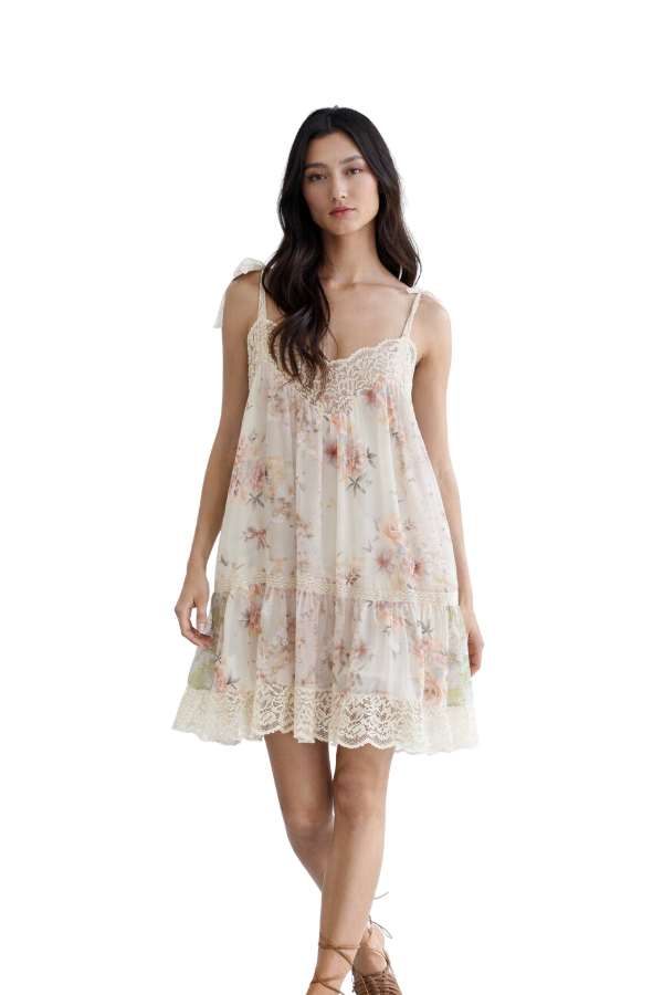 The Lace NYC With Details Flowy Dress - pookie and sebastian