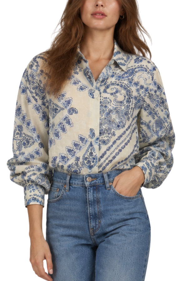 The Ollie Vintage Floral Blouse