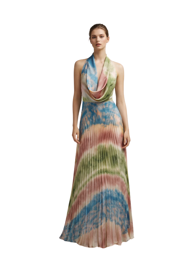 The Jessica Halter Pleating Maxi Dress - pookie and sebastian