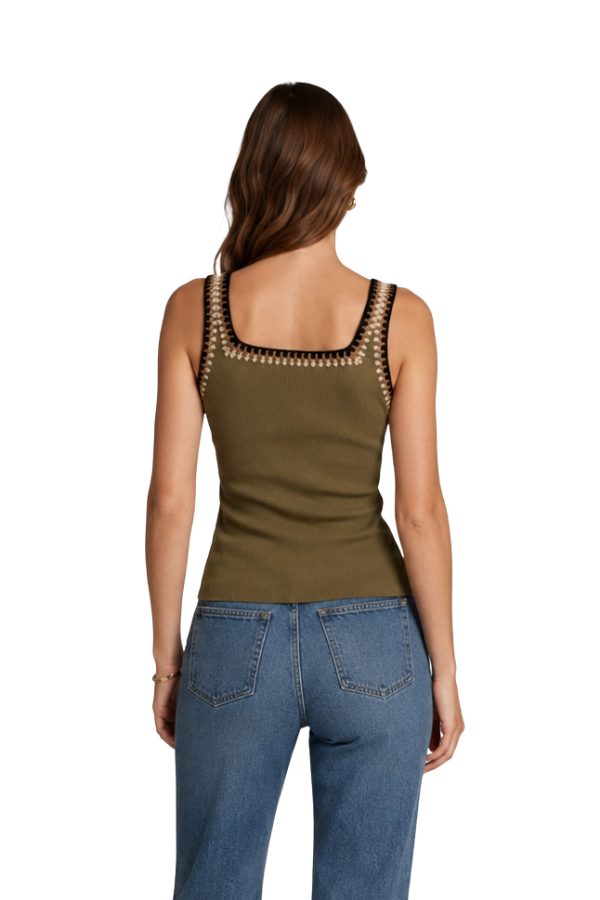 The Galia Crochet Trimmed Tank Top - pookie and sebastian