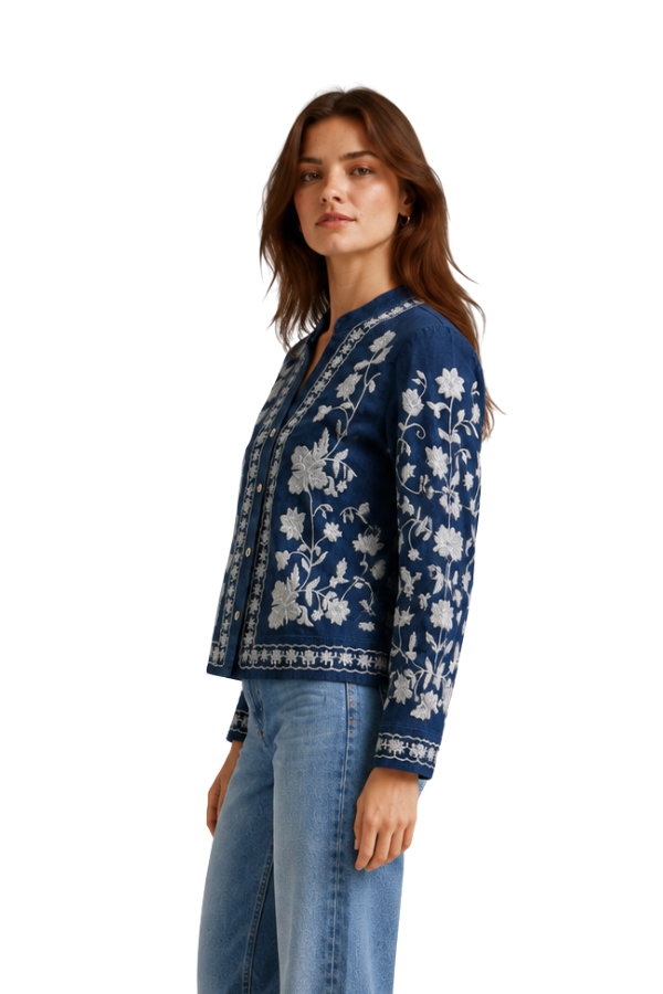 The Veronika Embroidered Jean Top - pookie and sebastian