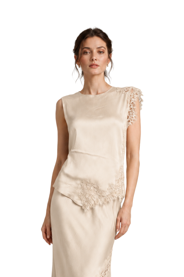 The Diana Mixed Lace Blouse