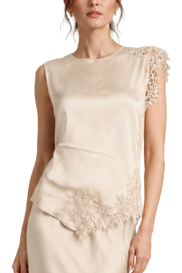 The Diana Mixed Lace Blouse