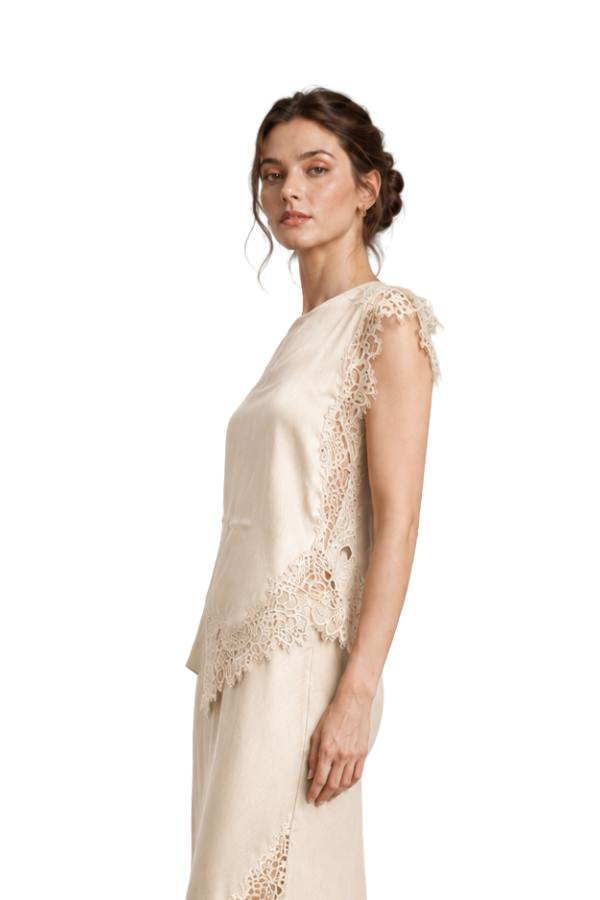 The Diana Mixed Lace Blouse