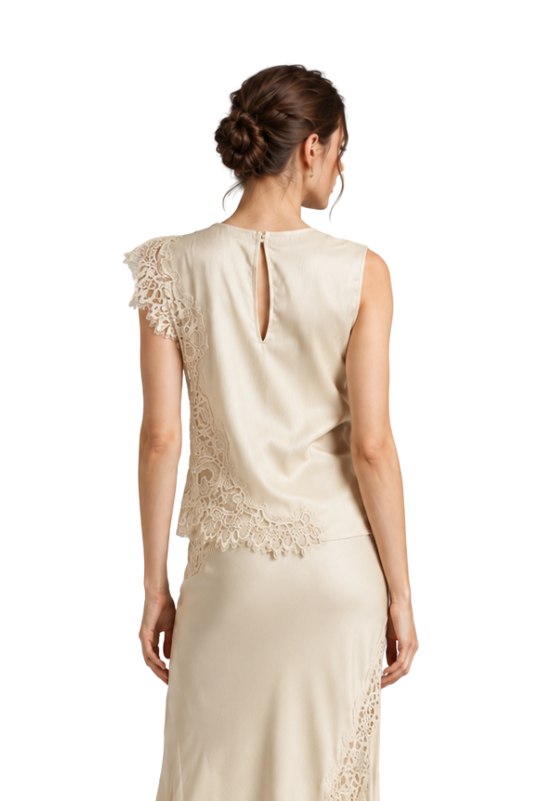 The Diana Mixed Lace Blouse