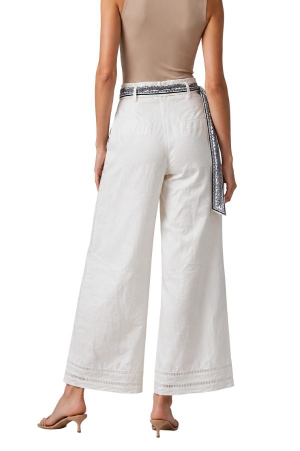 The Marcia High Rise Pants With Scarf Belt - pookie and sebastian