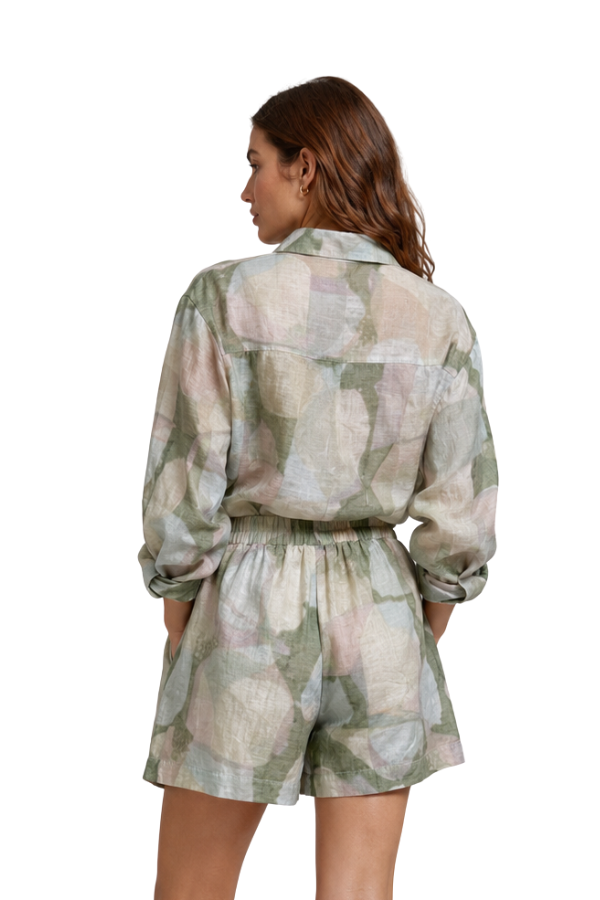 The Camille Abstract Print Blouse
